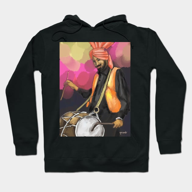 Bhangra Beats Hoodie by sukhpalgrewal